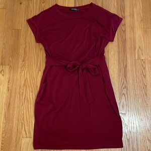 T-shirt dress with tie waist size large